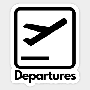 Departures Sign (Airport) Sticker